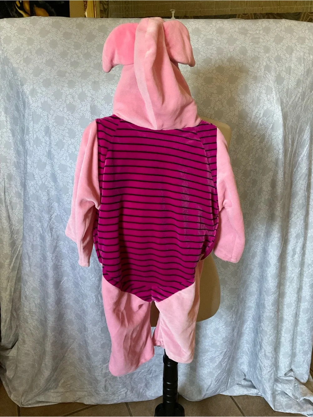 Disney Pink and Magenta Hooded Baby Romper - Picture 5 of 9